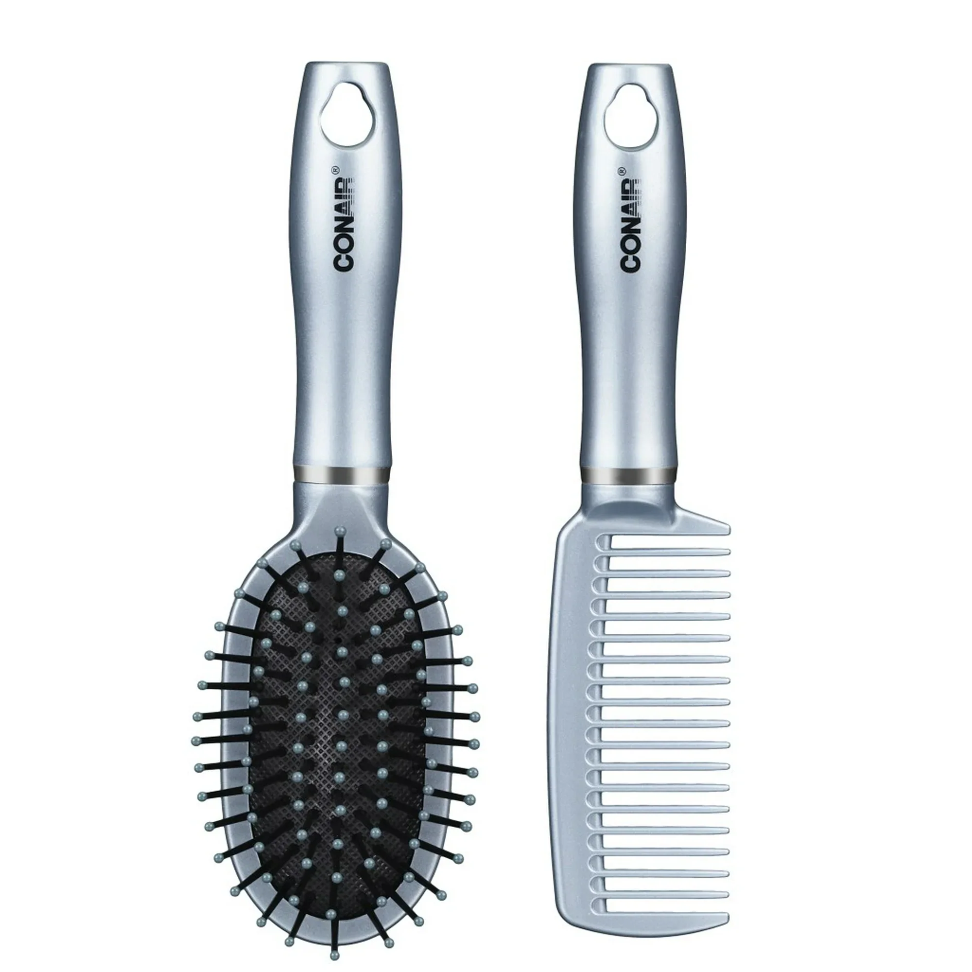 CONAIR  Detangle & Style Cushion Hair Brush and Styling Comb Set - Assorted - Image 4