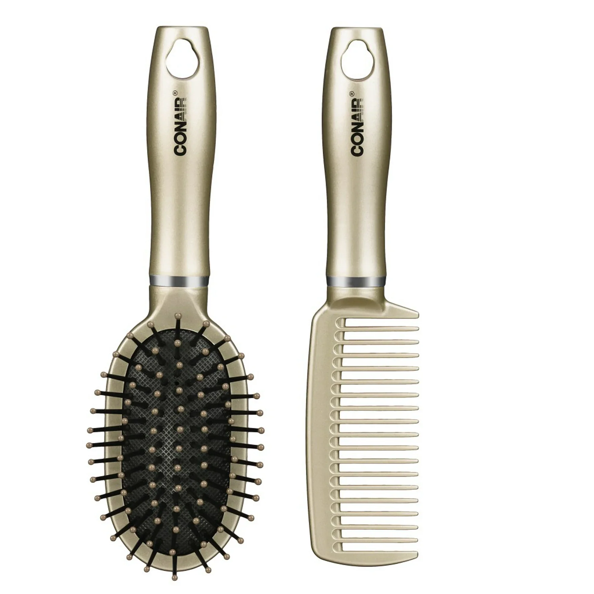 CONAIR  Detangle & Style Cushion Hair Brush and Styling Comb Set - Assorted - Image 6