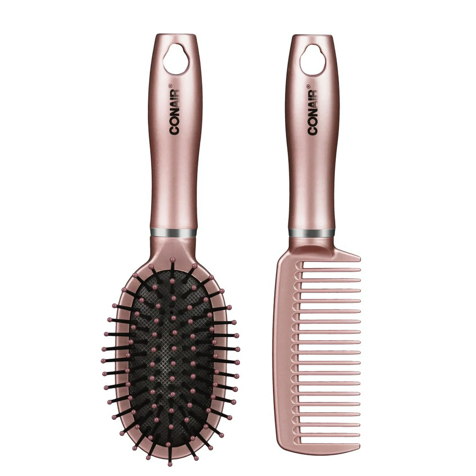 CONAIR  Detangle & Style Cushion Hair Brush and Styling Comb Set - Assorted - Image 8