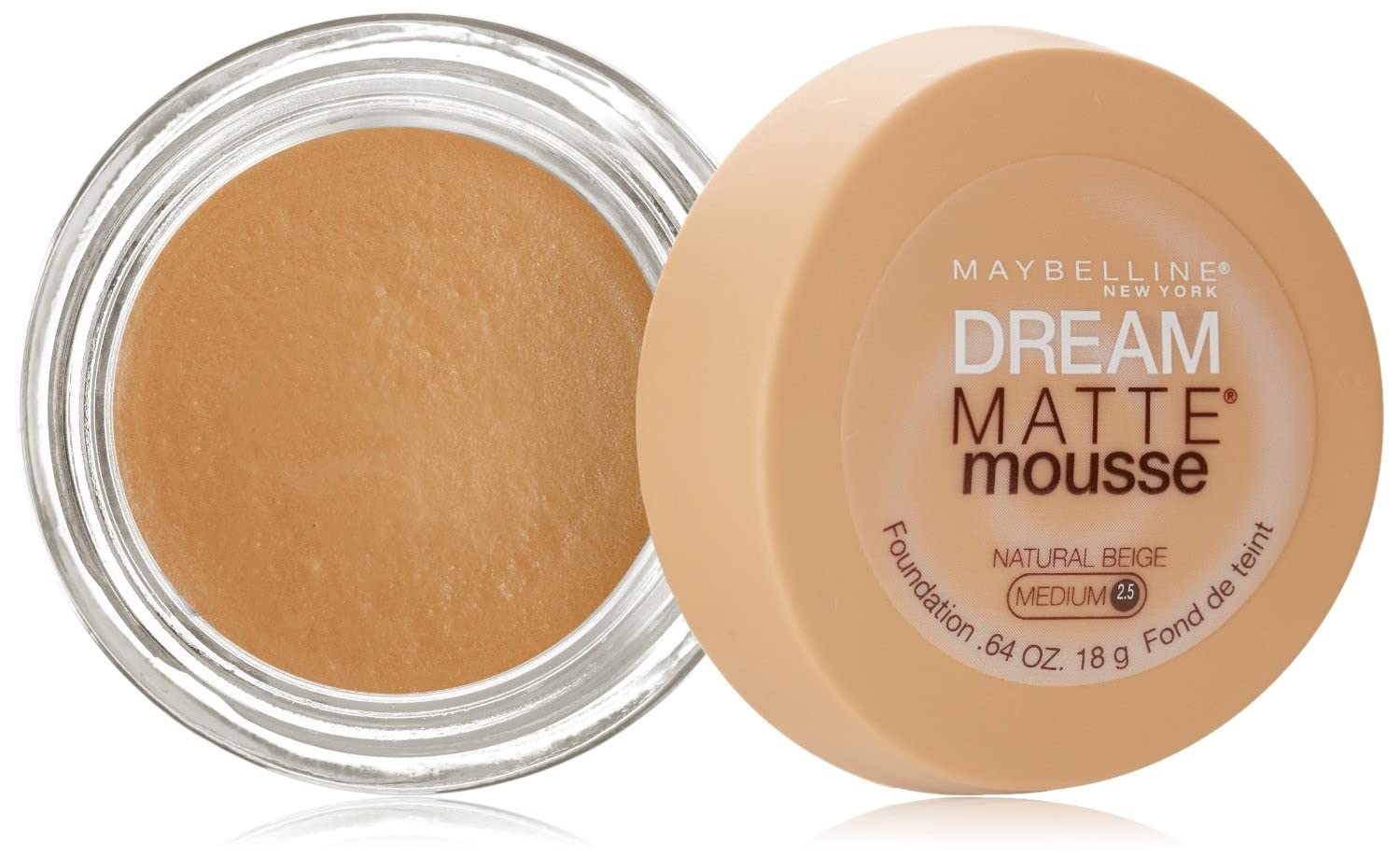 MAYBELLINE New York Dream Matte Mousse Foundation Makeup, Natural Beige, 0.64 oz - Image 3